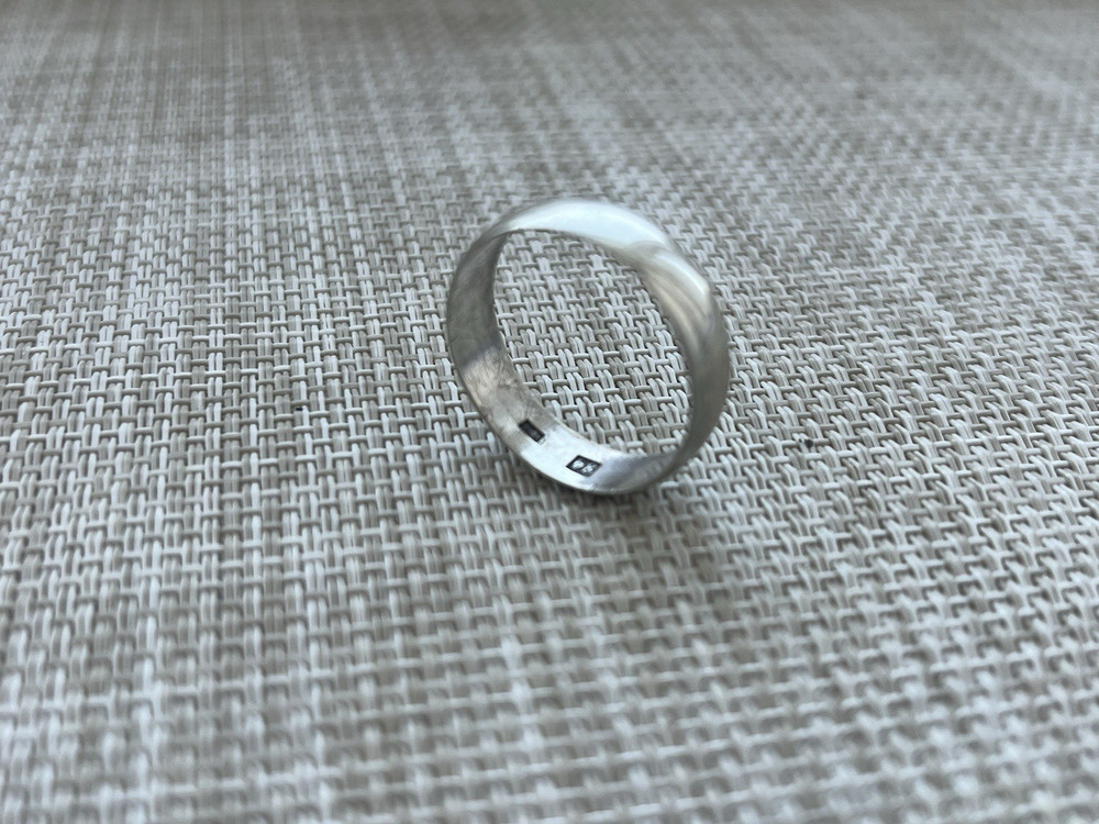 ANTIQUE RUSSIAN IMPERIAL 84 SILVER Wedding RING
