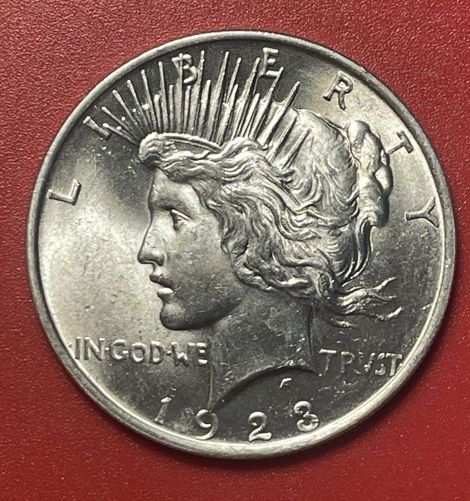 1923 P Peace Silver Dollar, Choice to Gem Uncirculated