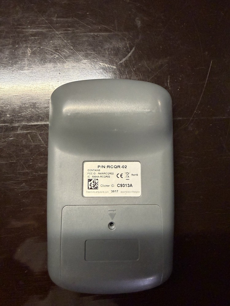 Turning Technologies QT2 Wireless Remote Control RCQR-02 Pointer Black Gray