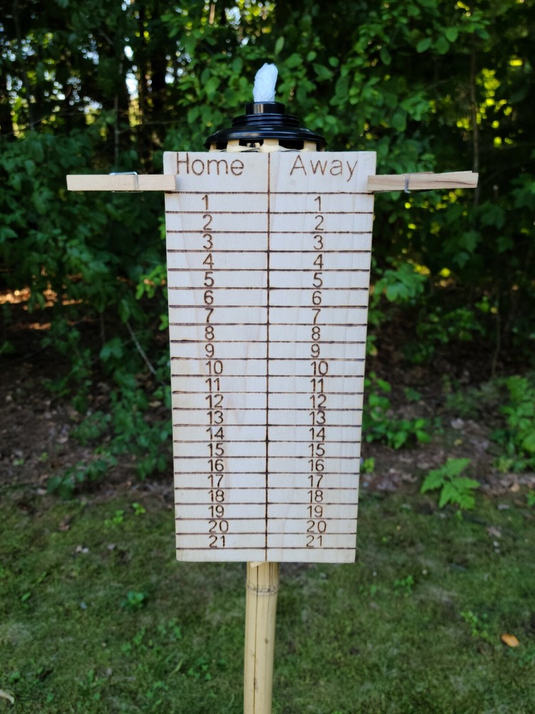 Tiki Torch Cornhole Score Board