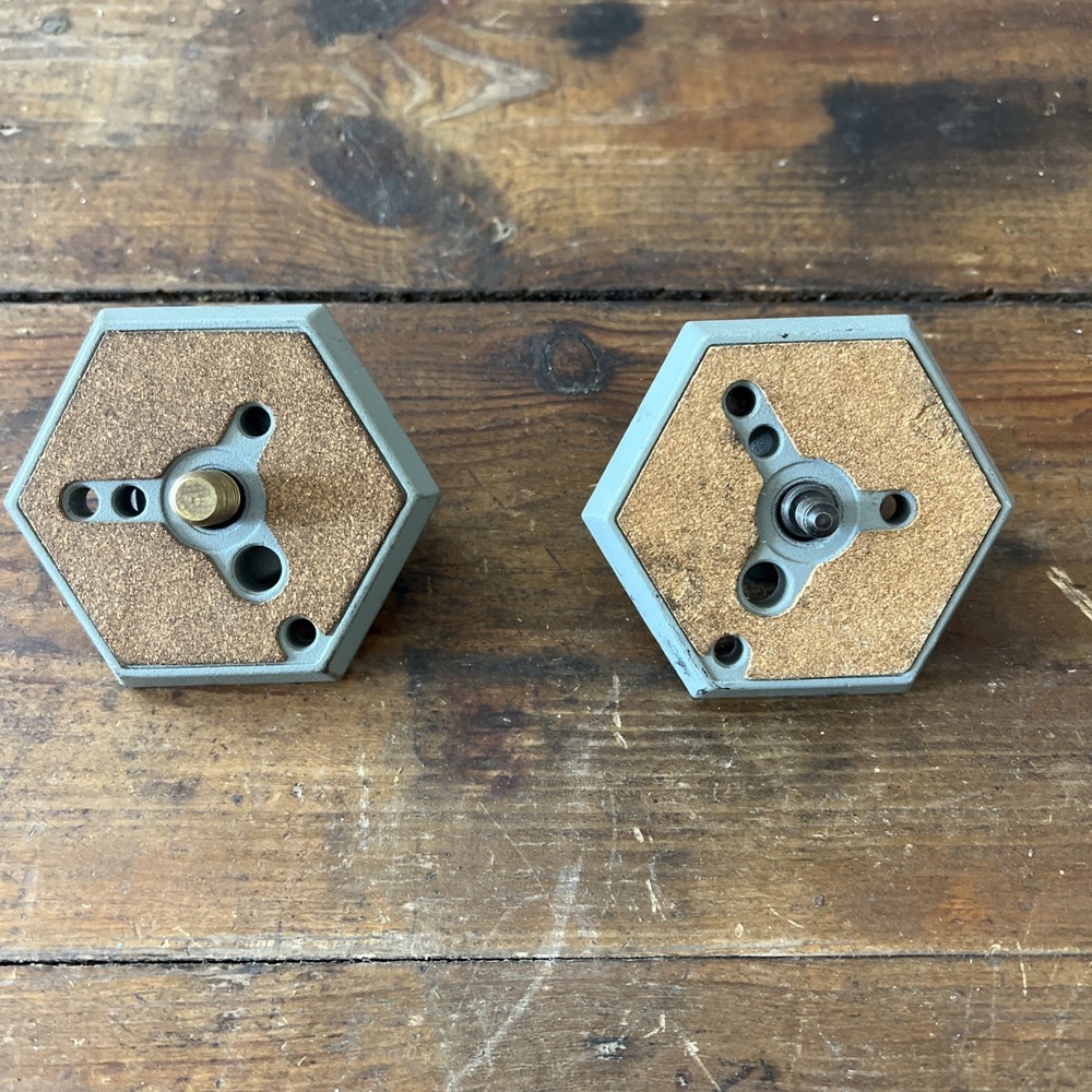 Manfrotto Hexagonal Tripod Head Quick Release Plates 1/4 3/8