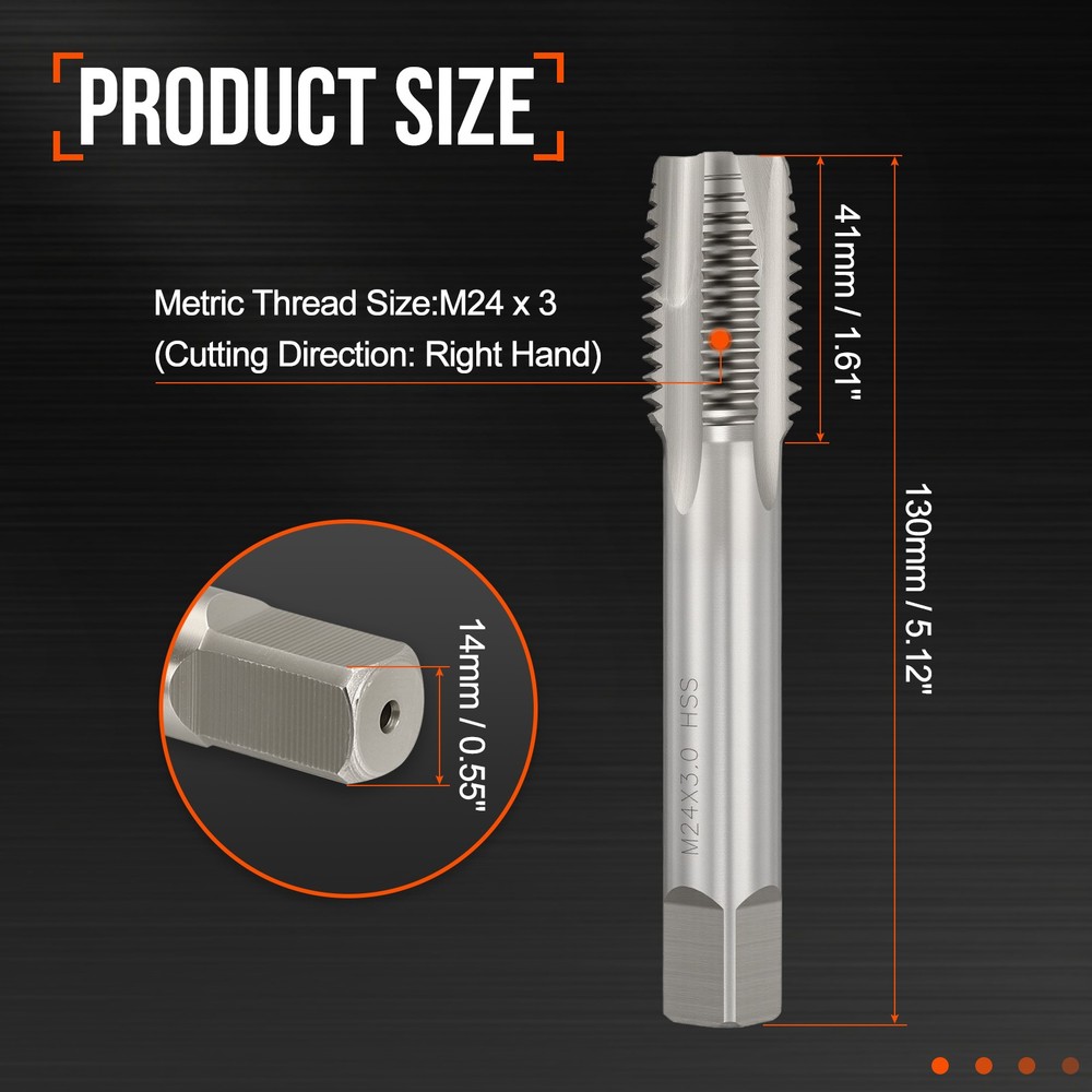 M24x3 Spiral Point Plug Threading Tap Polished Screw Tapping
