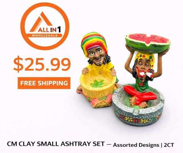 SMALL ASHTRAY SET – Assorted Designs | 2CT | FREE SHIPPING