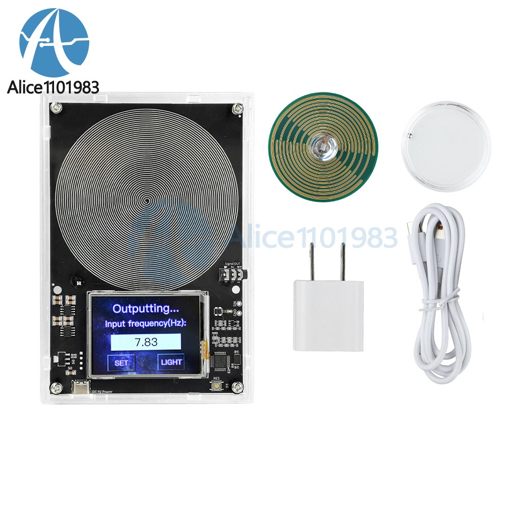 DC 5V Schumann Wave Generator 0.01-99999Hz Adjustable Touchscreen Type C + Case