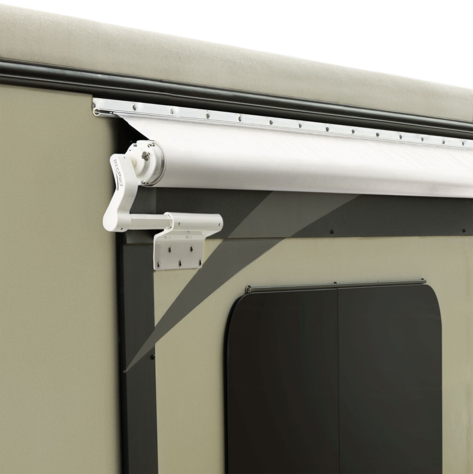 RecPro RV Slide Topper Slideout Awning Assembly in White
