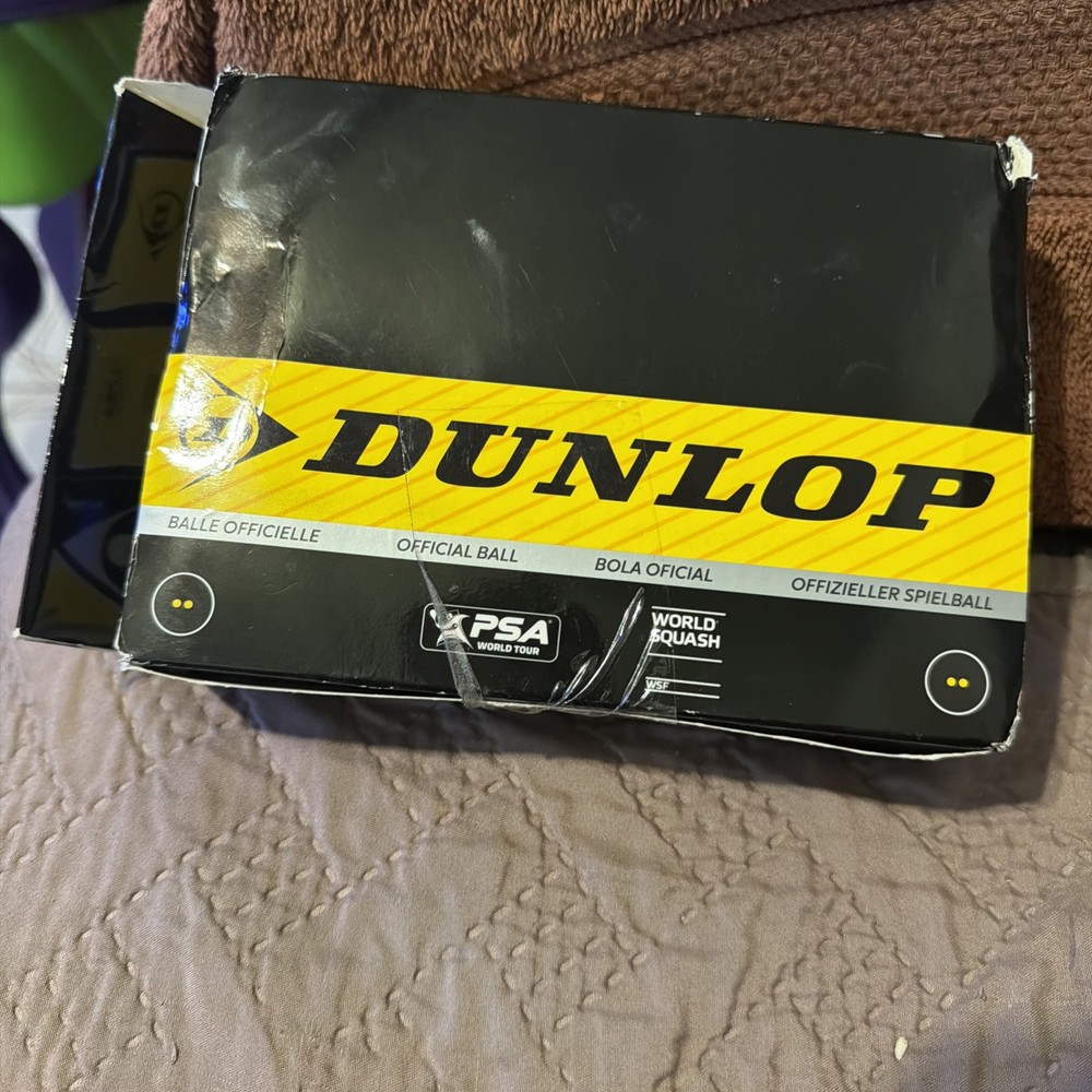 Dunlop Pro Double Yellow Dot Squash Balls (Dozen Pack)