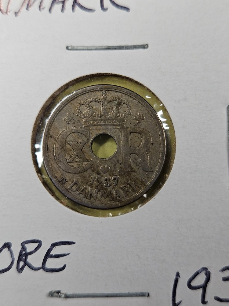 COINS - DENMARK - 10 ORE 1937