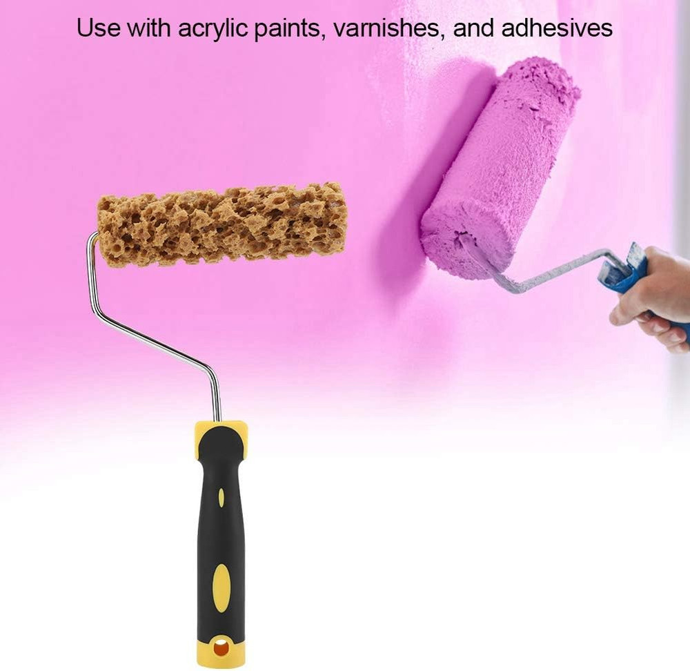 Texture Paint Rollers, 6" Texture Pattern Paint Roller Brush with Handle Decorat