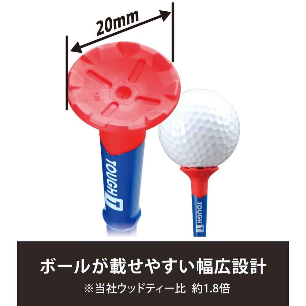 Tabata Golf Durable Tee 80mm/Tee Up 40mm Pink White
