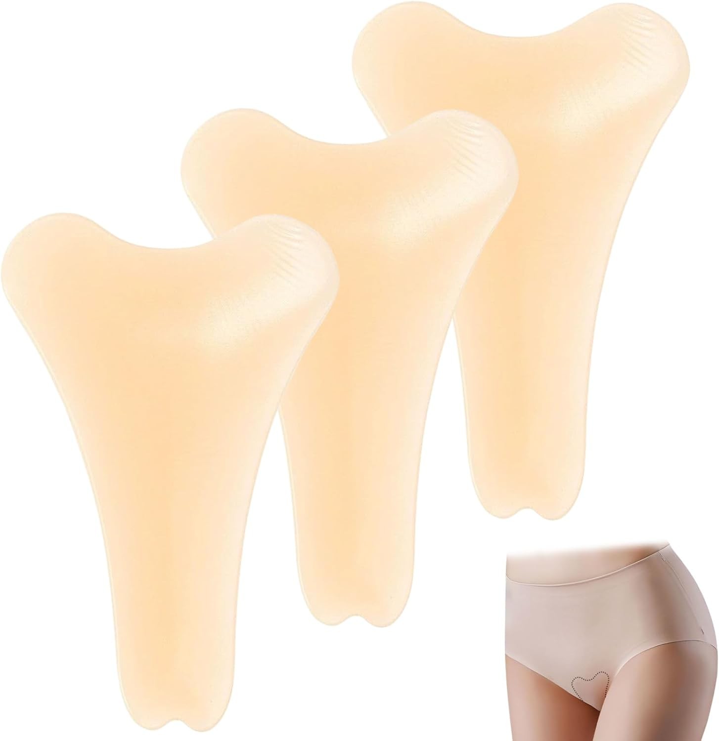 3-Pack Camel Toe Concealer for Women, Reusable Silicone Cameltoe Cover for Leggi