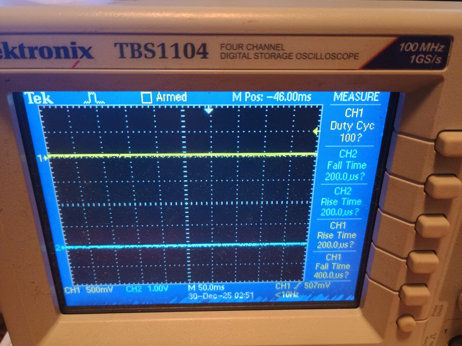 Tektronix TBS 1104 four channel digital storage oscilloscope