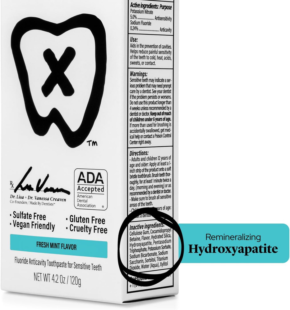 Professional Enamel Rebuilding Toothpaste - 2 Pack - Remineralizing Nano Hydroxy