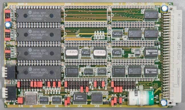 Gespac GESMEM-12BC, MEM-12B-9051 Memory Board, ASM