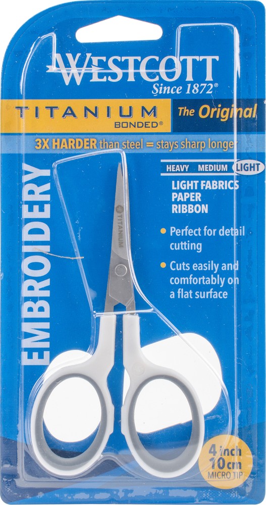 Westcott Titanium Straight Embroidery Scissors 4"- - 3 Pack