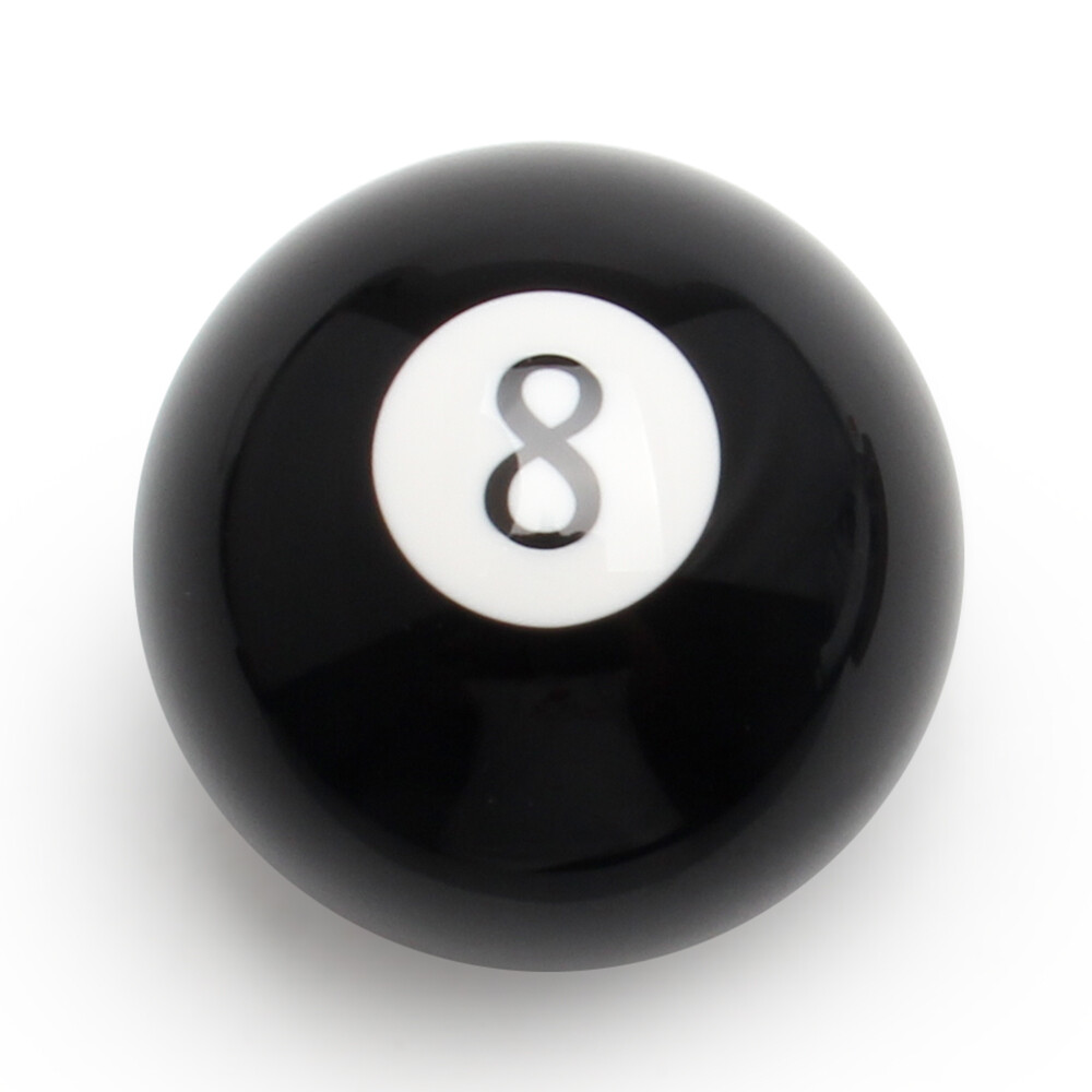 🎱Black 8 Ball Billiard Round Shift Knob Acrylic Manual Gear Shift Knob Shifter