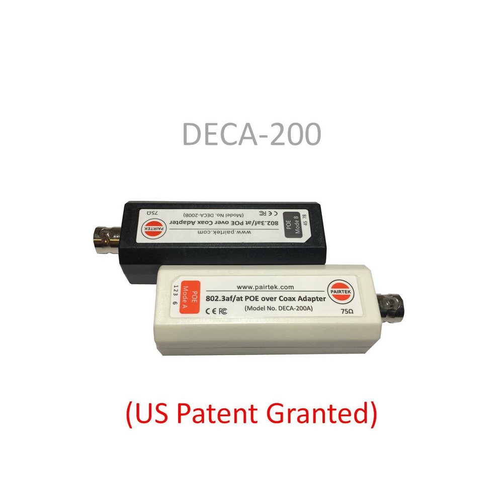 Ethernet PoE-over-Coax Adapter Kit - US Patented