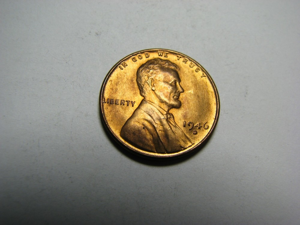 1946-D Lincoln Wheat Cent About Uncirculated
