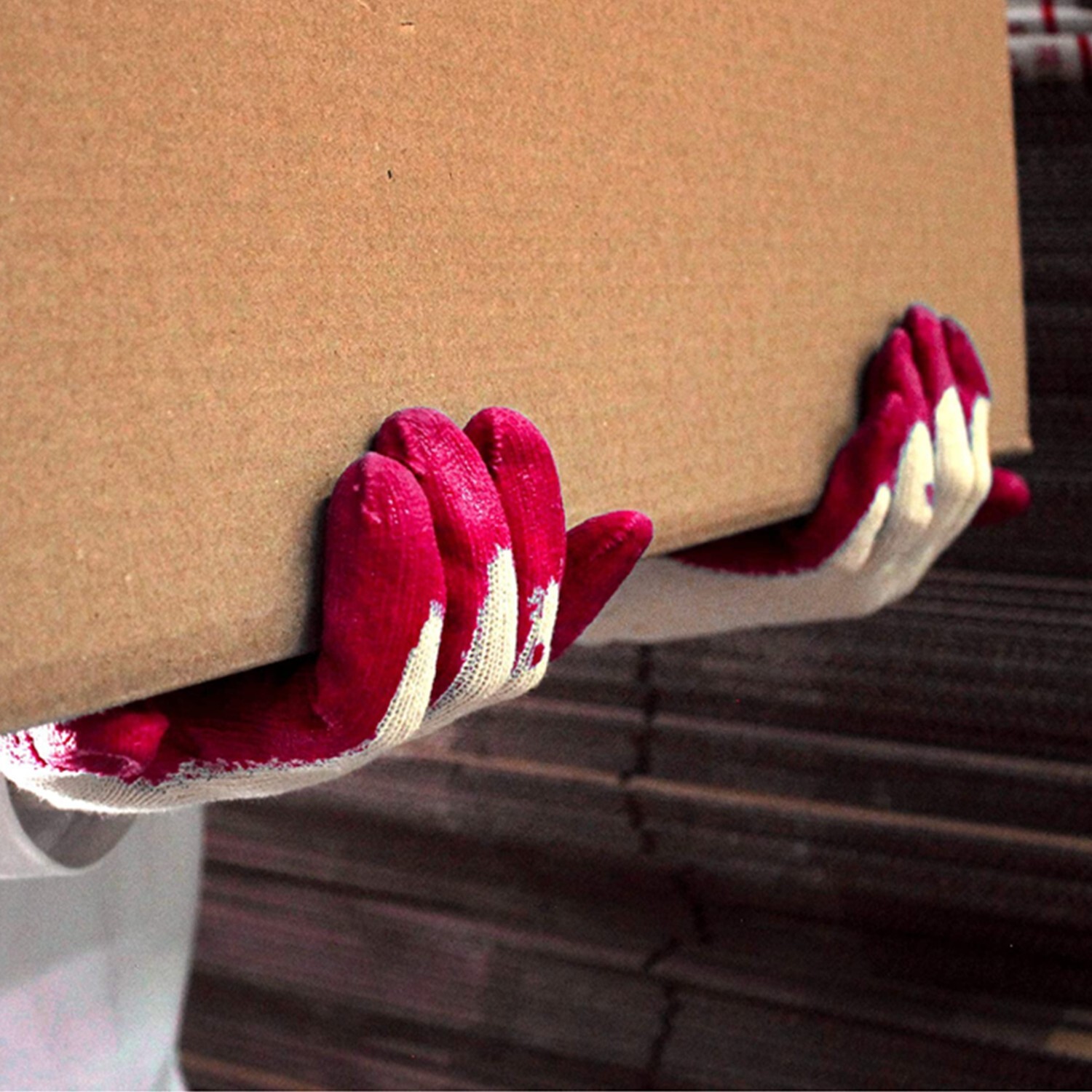 WHOLESALE 300 Pairs Non-Slip Red Latex Rubber Palm Coated Work Safety Gloves