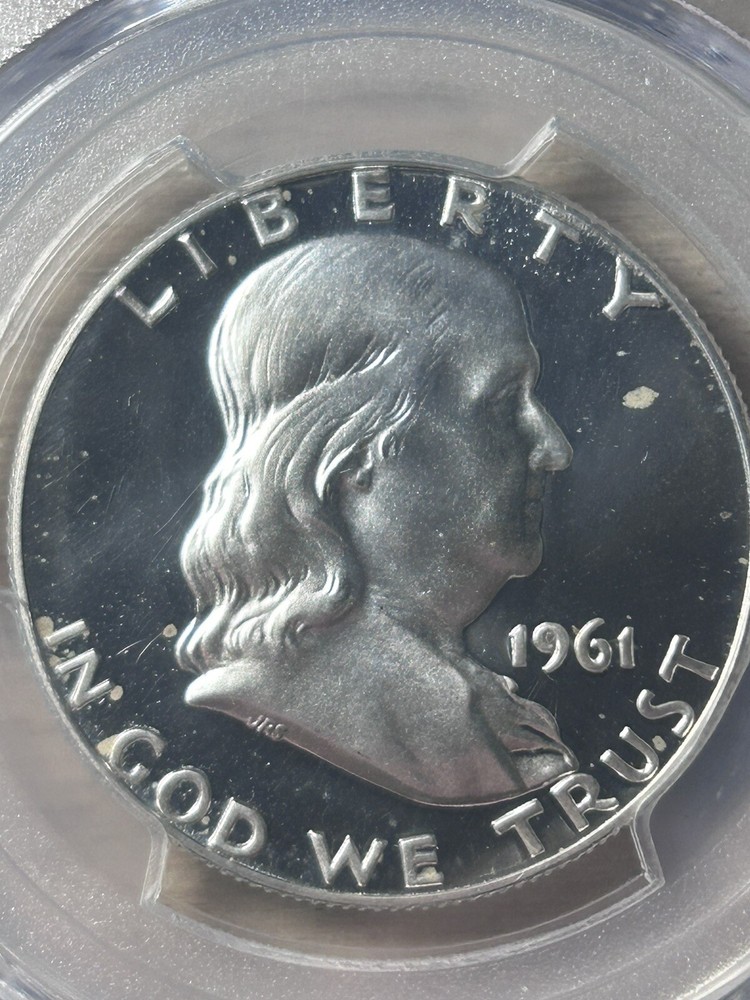 1961 Proof Franklin Half Dollar PCGS PR 67 DCAM Deep Cameo Blast White