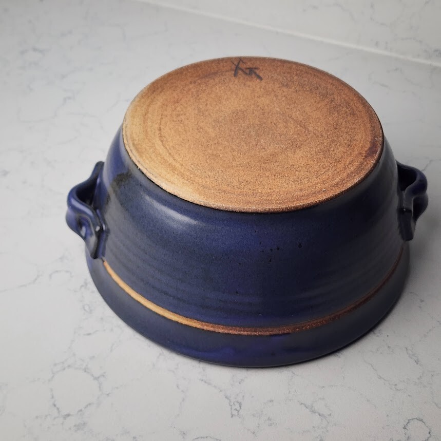 Stoneware Pottery Deep Dish Upright Chicken Oven Roaster Bakeware