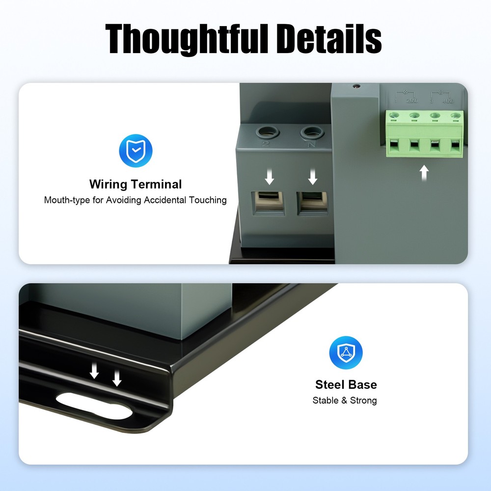 63A ATS Dual Power Automatic Transfer Switch for Generator Changeover Switch 2P