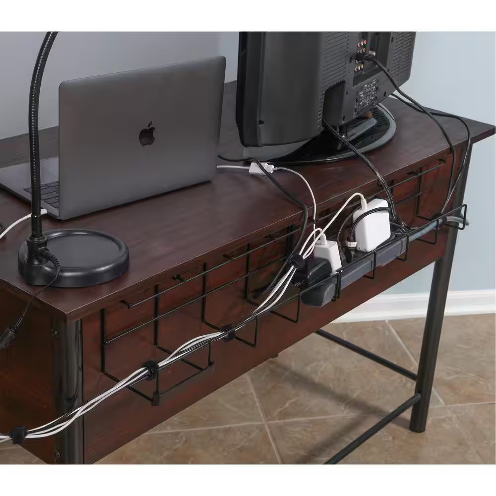 32 In. Wire Tray Desk Cable Organizer, Black