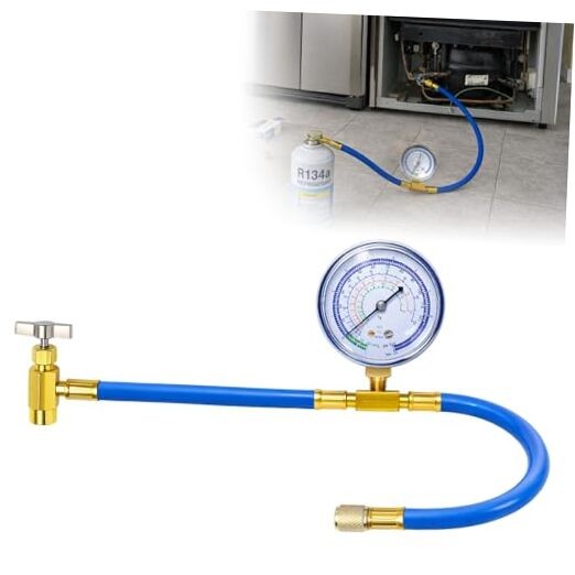 R134a Refrigerant Charging Hose to Refrigerator, AC Recharge Hose, Can Tap