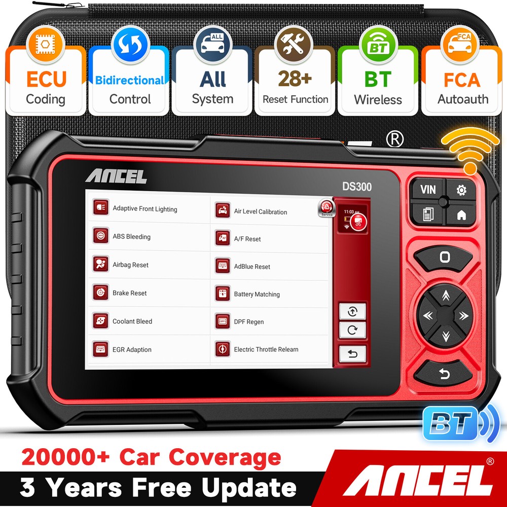 ANCEL DS300 Bidirectional Car OBD2 Diagnostic Tool ECU Coding All System Scanner