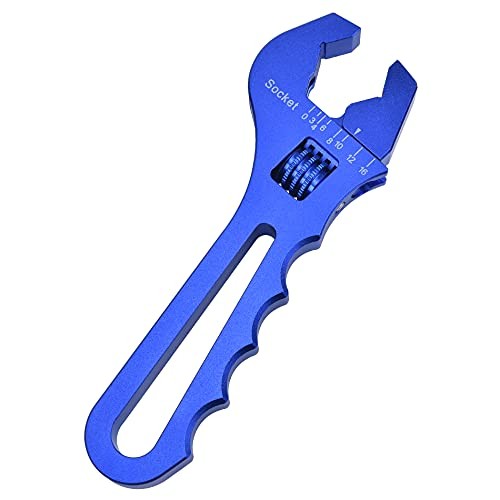 AN Hose Fitting Adjustable Wrench Spanner Lightweight Adjustable 3AN-16AN Blue