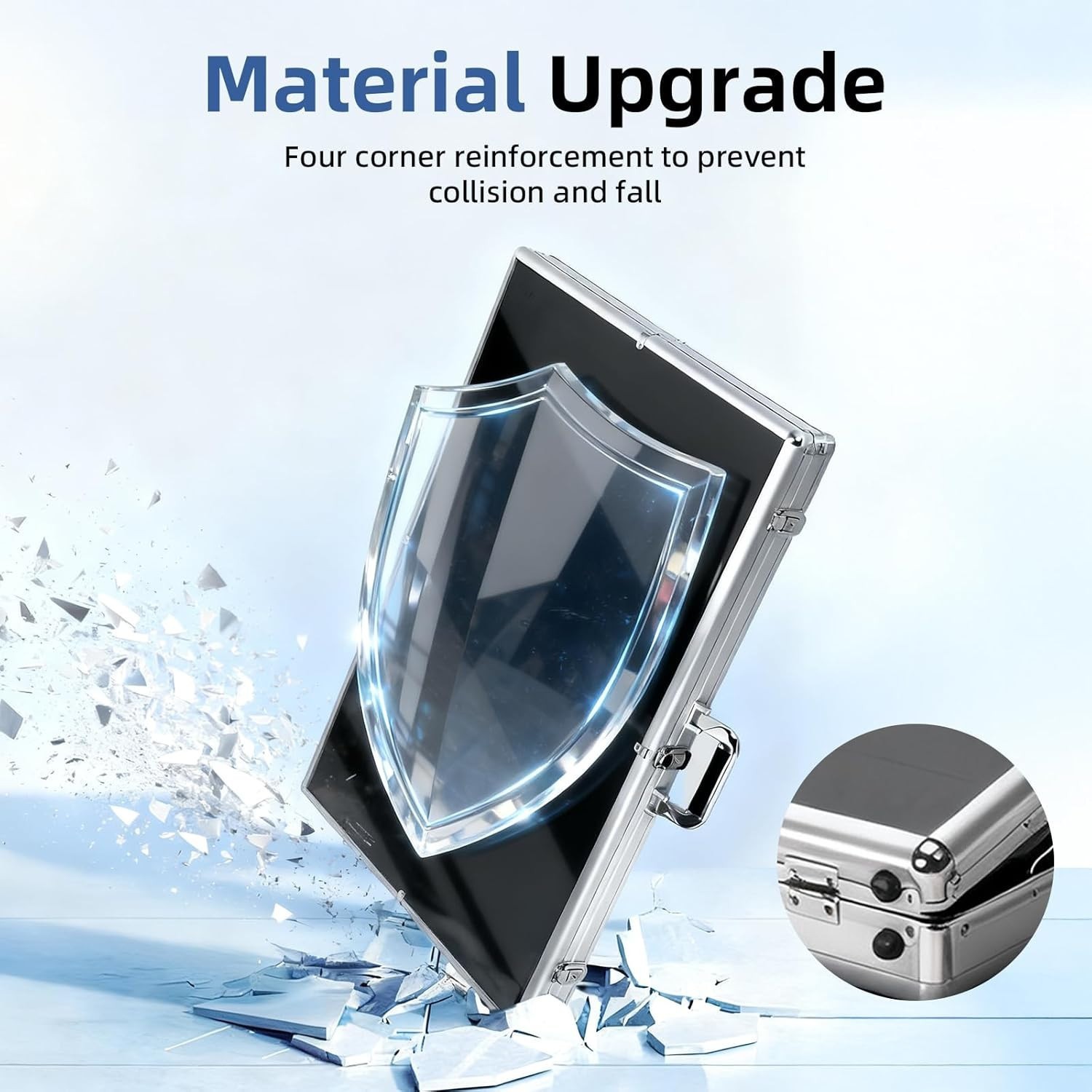 Aluminum Acrylic Clear Top Display Locking Travel Case Trading Coin/Card/Jewelry