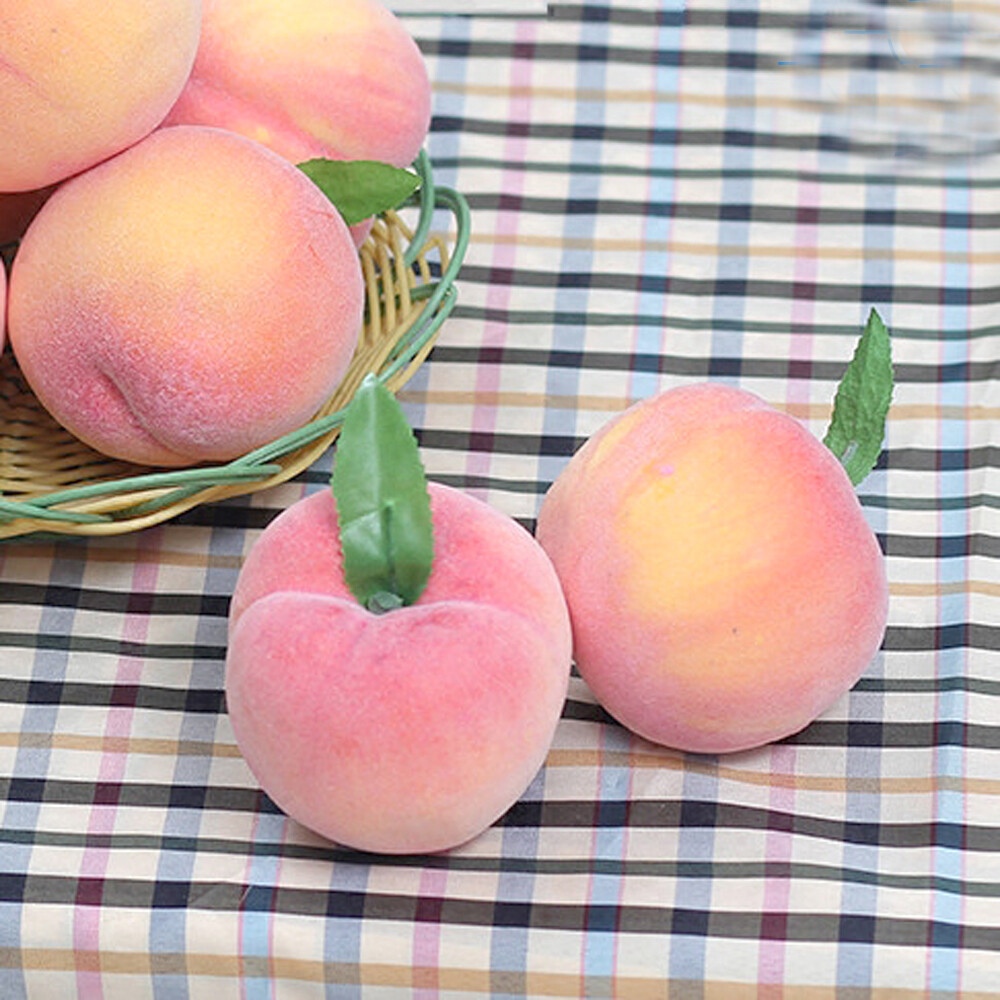 10pcs 8cm size Plastic Fake simulated Fruit artificial peach fruit model