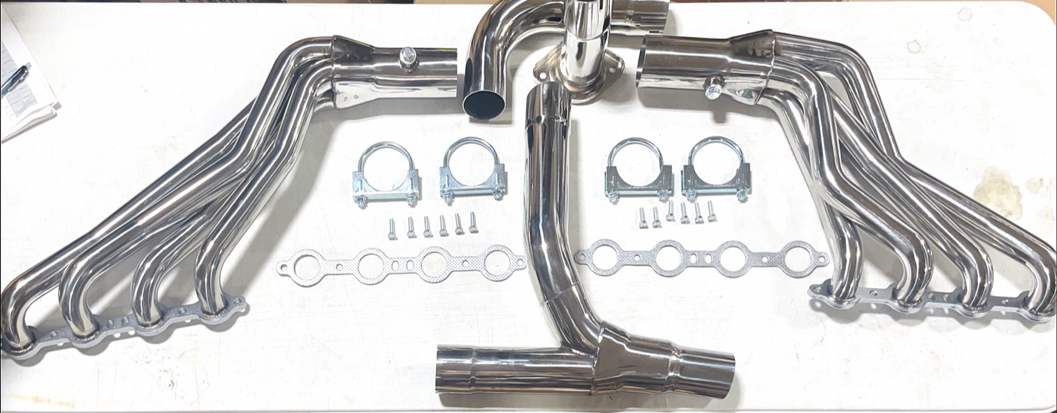 Long Tube Headers w/Y-Pipe for 99-06 LS Based Vortec 4.8/5.3/6.0 for GM Truck