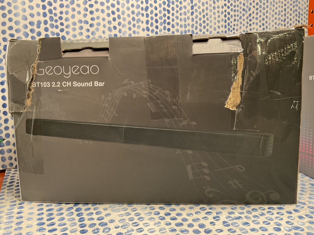 Geoyeao BT103 Black 2.2 CH Sound Bar Bluetooth