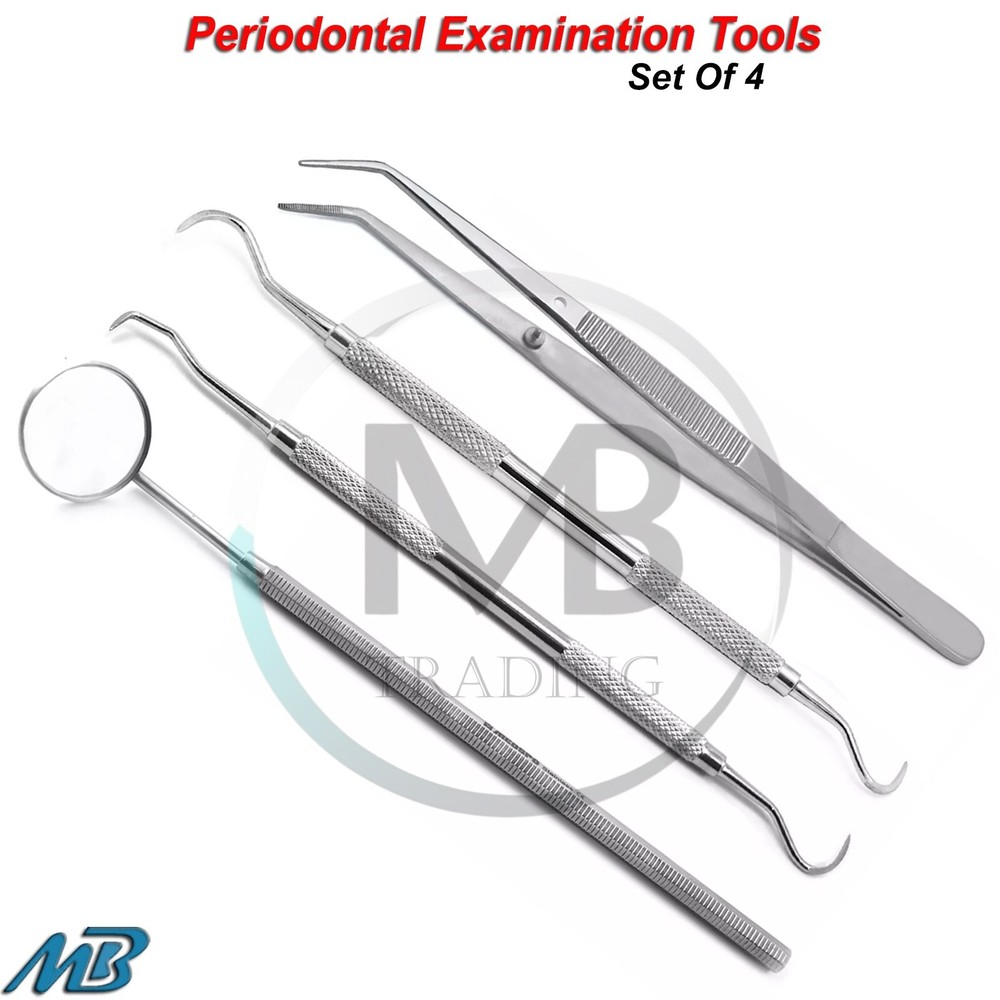 Dental Explorer Tartar Remover Scraper Basic Examination Hygiene Instruments Set
