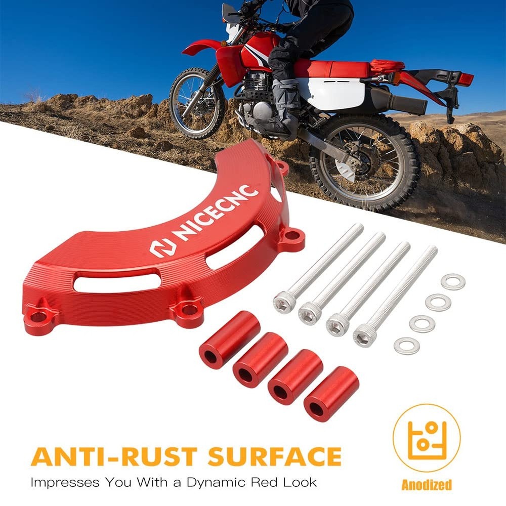 NICECNC Red Engine Alternator Cover Guard Protector Aluminum Compatible with ...