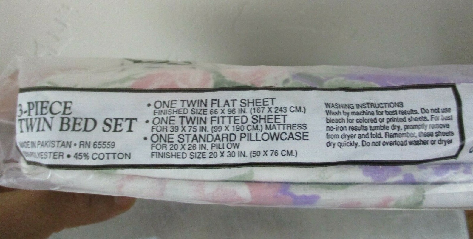 Vintage Floral Sheets New in package Dead stock 70s 3pc twin set Mervyns