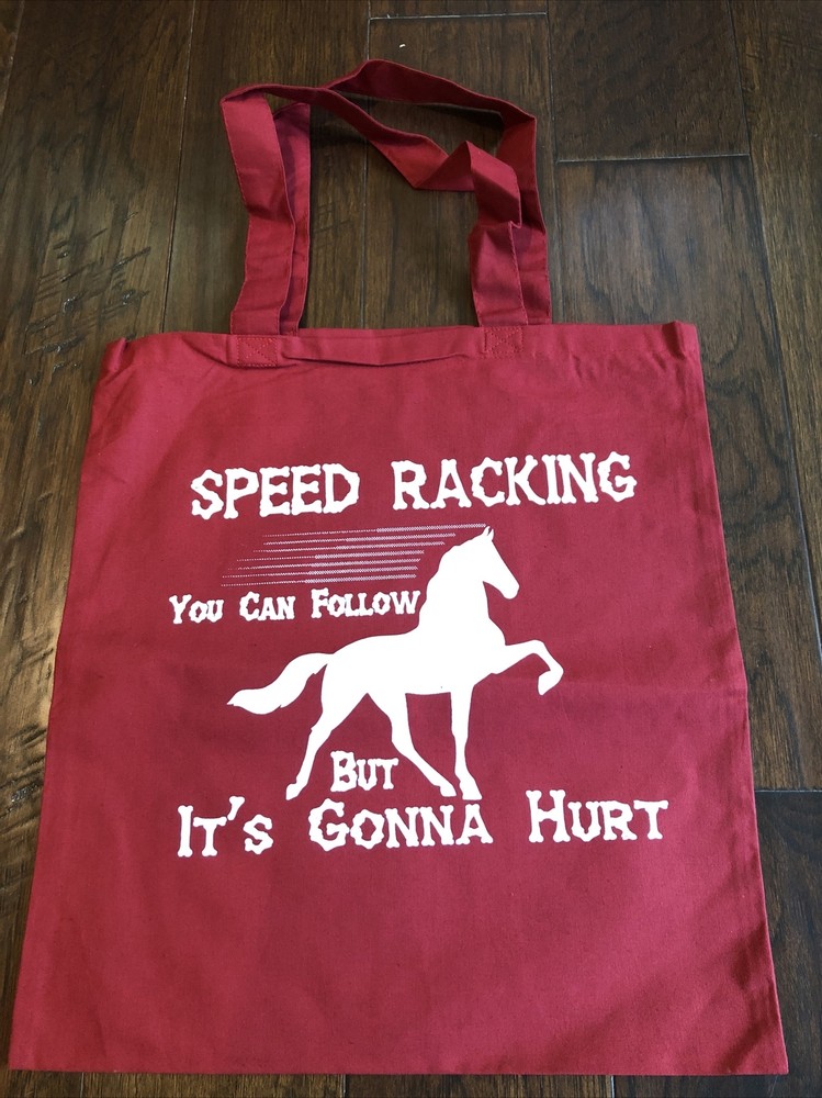speed racking horse tote red