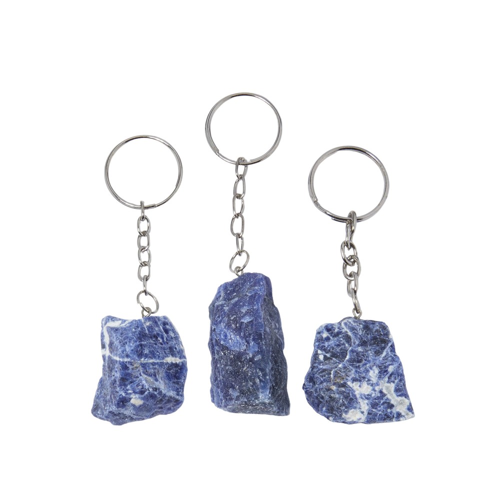 Raw Sodalite Keychain by New Moon Beginnings