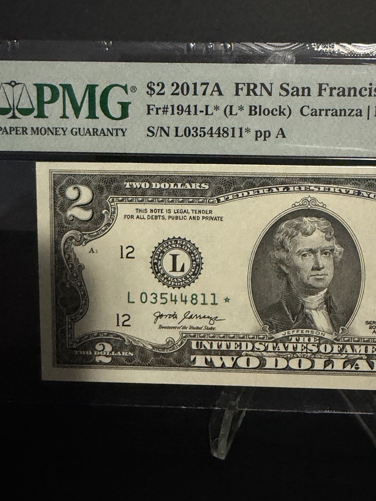 2017A Series $2 Solid Star Error pmg 64