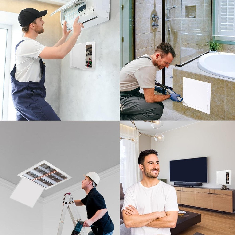 Access Panel 12x12 Inch Drywall & Ceiling Cover Durable Plastic with Door