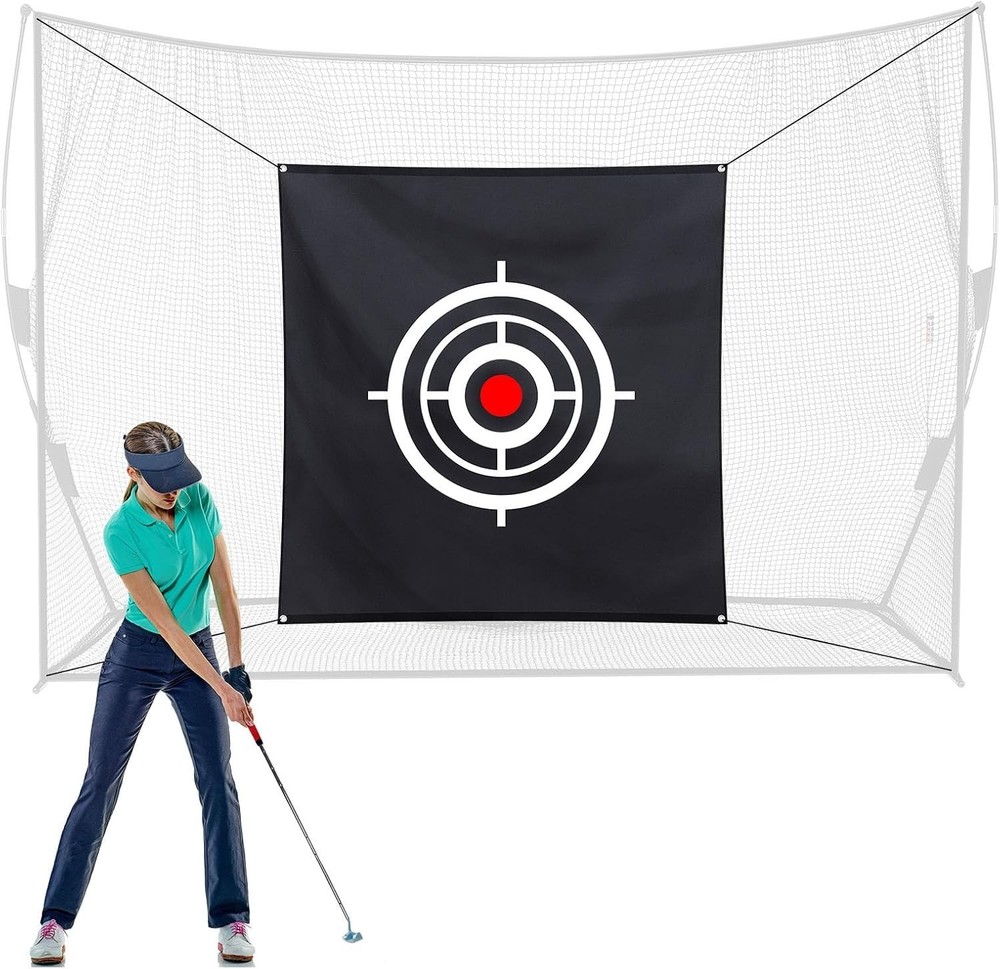 Golf Target Cloth for Net Replacement Golf Hitting Net Target with 4 Straps f...