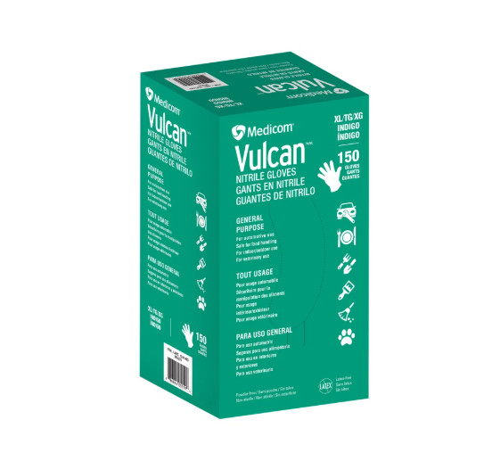 Medicom Vulcan Nitrile Gloves, XL (150 Count)