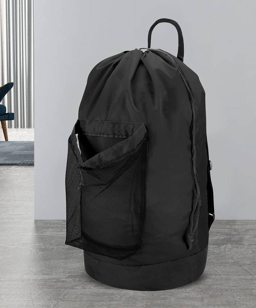 Backpack Laundry Bag Laundry Backpack W/ Shoulder Straps & Mesh Pocket Durable