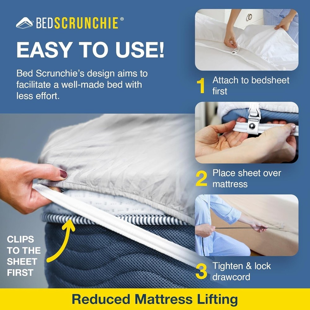 Secure Bed Sheet Straps - Strong Grip - Mattress Extender