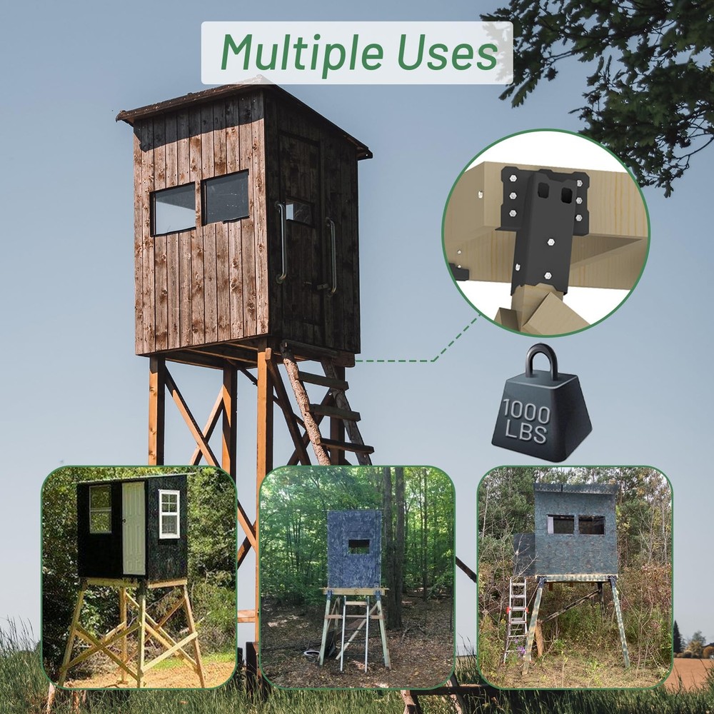 Platform Bracket Multi Use 4x4 Compound Angle Brackets Deer Stand Hunting Blinds
