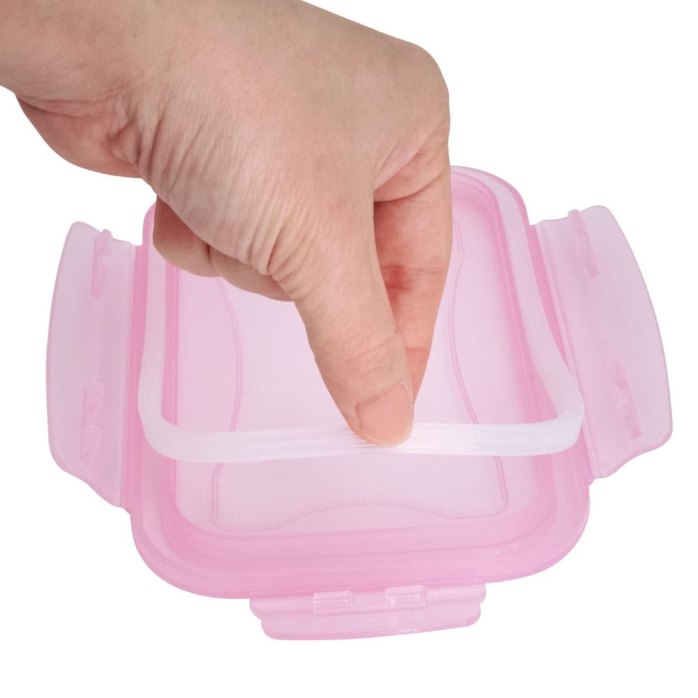 Gaskets Replacement for Glass Meal Prep Containers Universal Sealling Pink