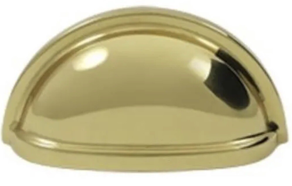 10 Ultra Hardware #59217 Solid Brass Drawer Pull 3” Center Polished Brass Finish