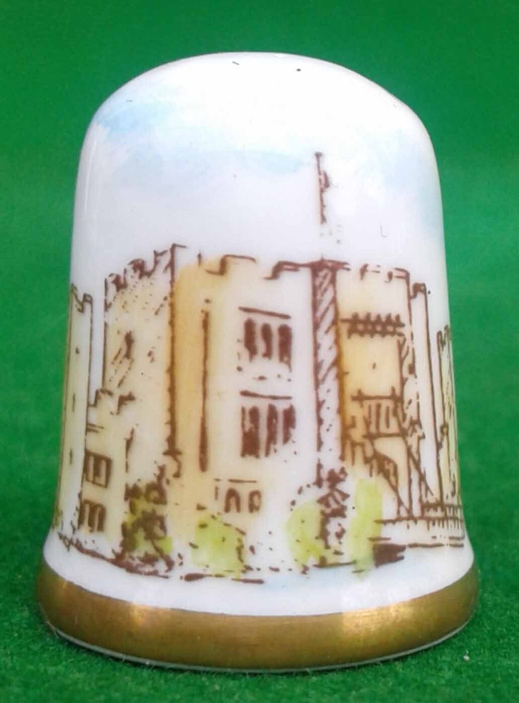 9 CAVERSWALL BONE CHINA THIMBLES.