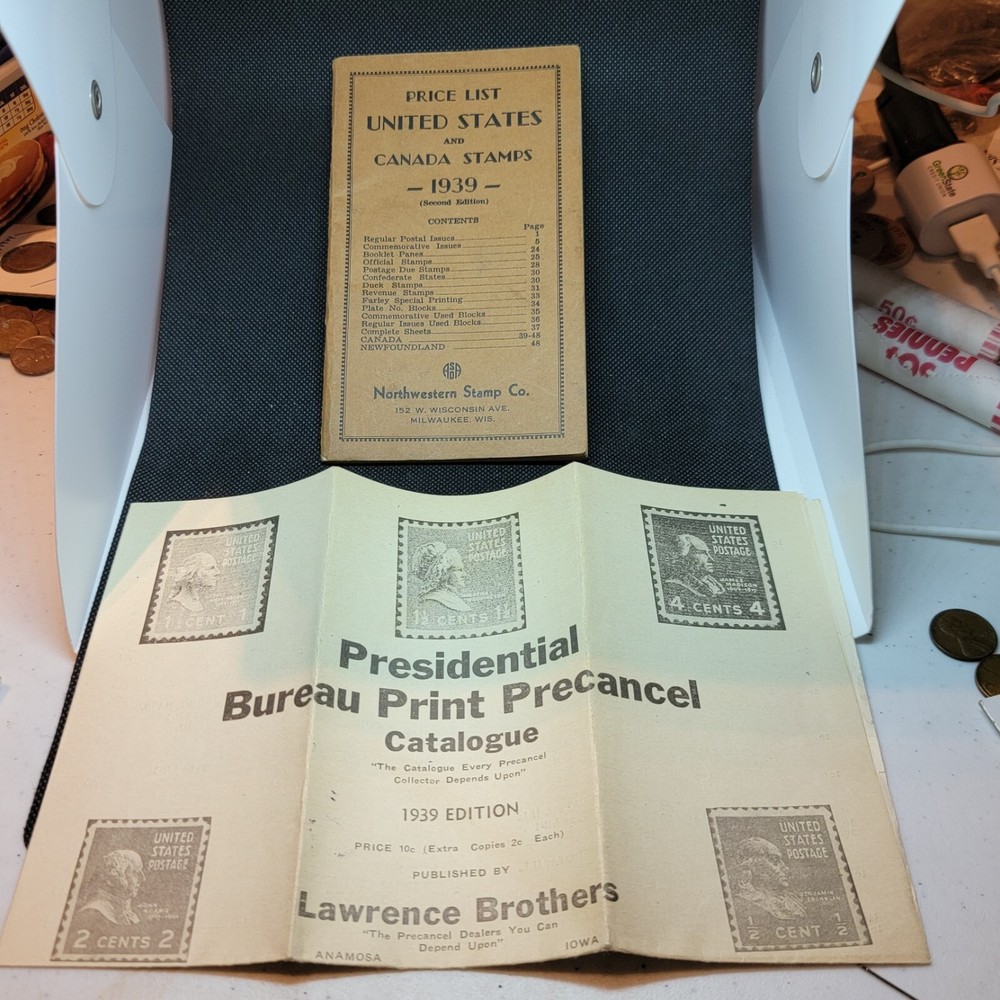 PRICE LIST U.S. & CANADA STAMPS 1939 by NORTHERN STAMP CO. TX