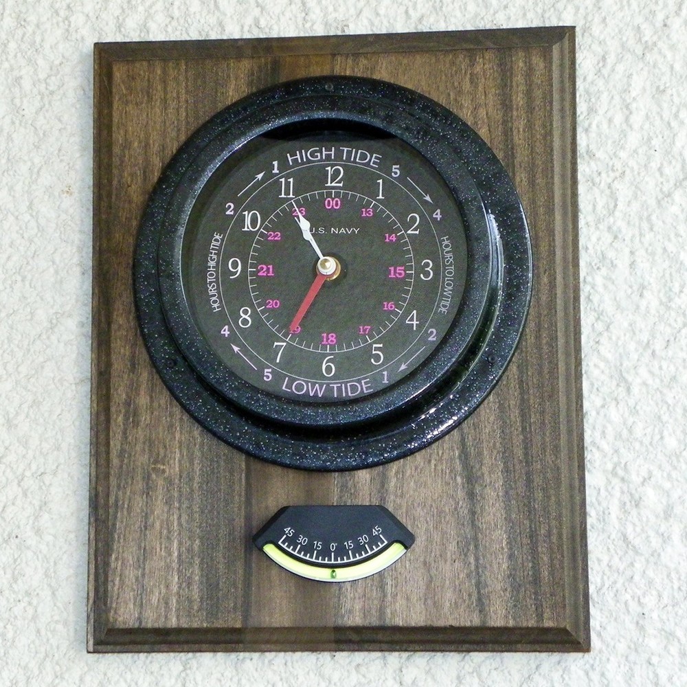 CAPTAIN'S TIME AND TIDE WALL CLOCK LARGE 9"